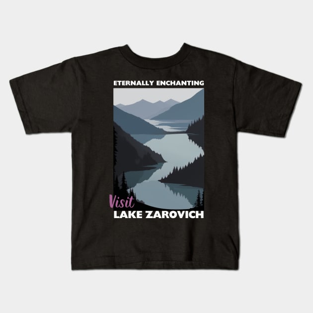 Lake Zarovich Tourism V2 - Eternally Enchanting Barovia Kids T-Shirt by CursedContent